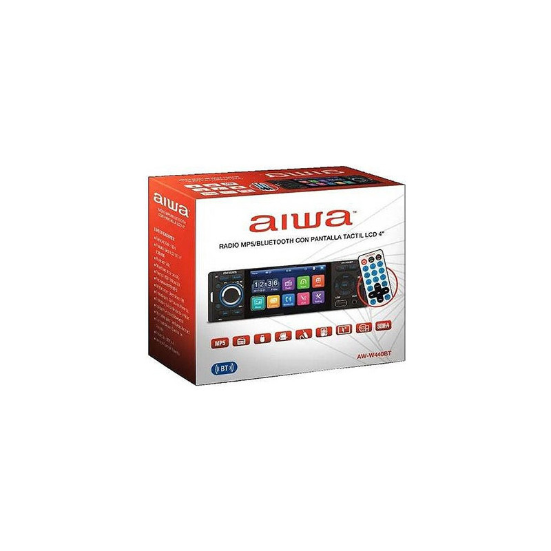 Combo Radio Carro Bluetooth Desmontable Parlante 16 Cm Aiwa CAW 2016BT 
